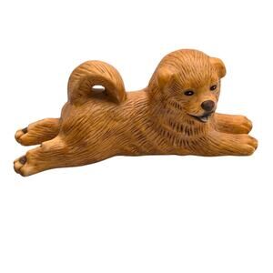 Figurine Goebel German Golden Retriever Dog Ceramic Miniature Collectible Vintag